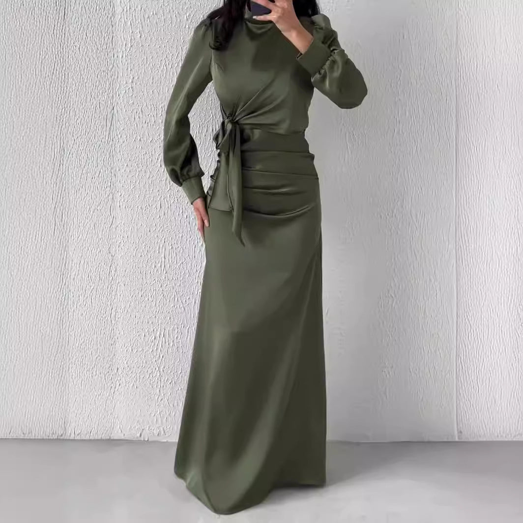 Tight Waist Slim High Waist Dress