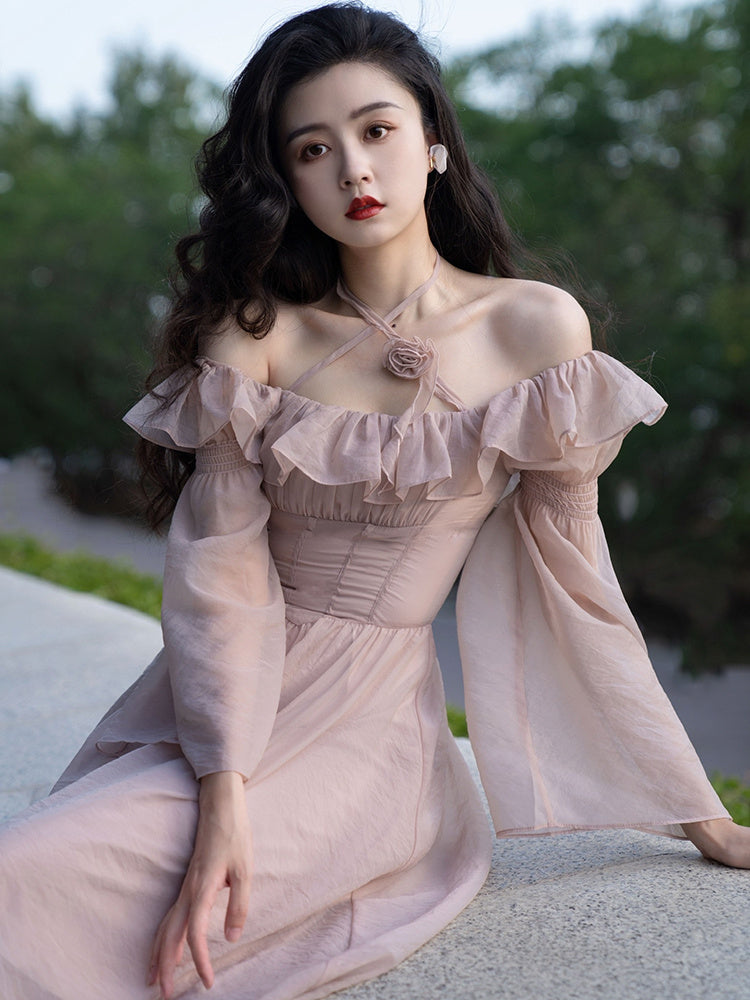 Temperament Ruffle Edge Tea Break Dress