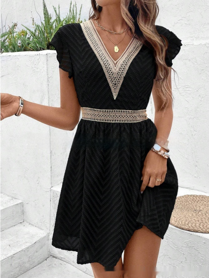 Personality Female Summer Ice Silk Dress