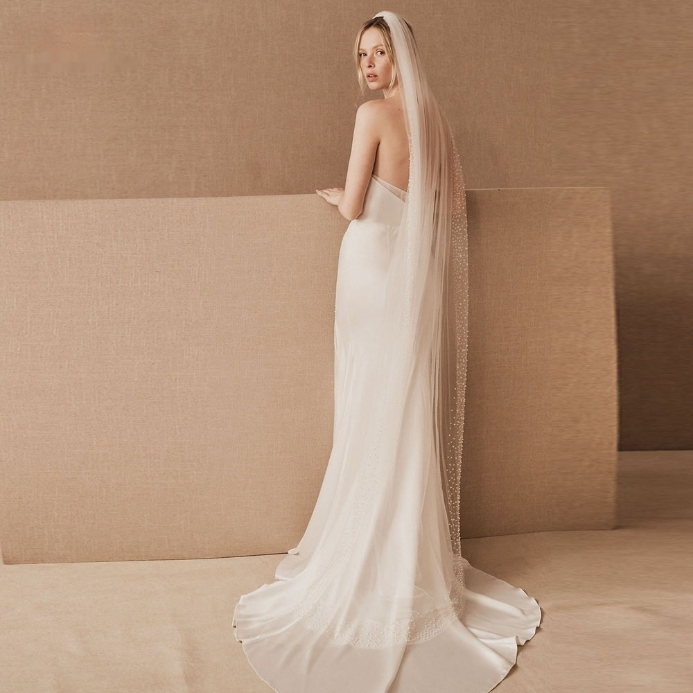 Beading Veil Bridal Wedding Exquisite Mesh