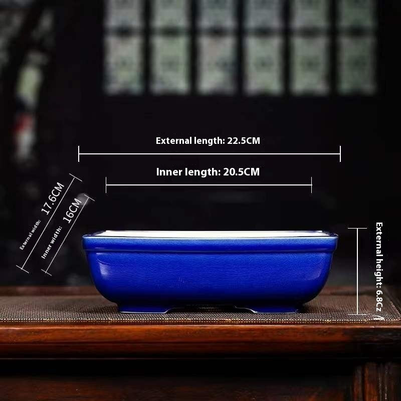 Purple Sand Flowerpot Ceramic Rectangular Bonsai