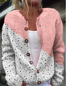 3D Digital Printing Cardigan Knitted Coat