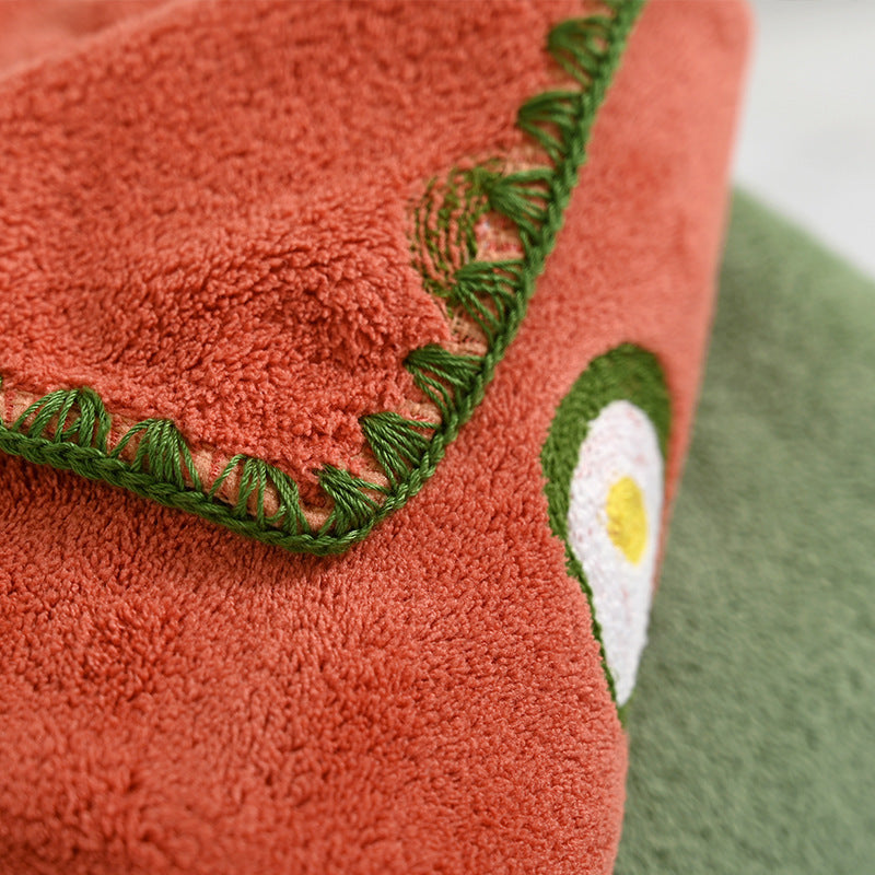 Pineapple Avocado Covers Towels Coral Velvet Soft Absorbent Couple