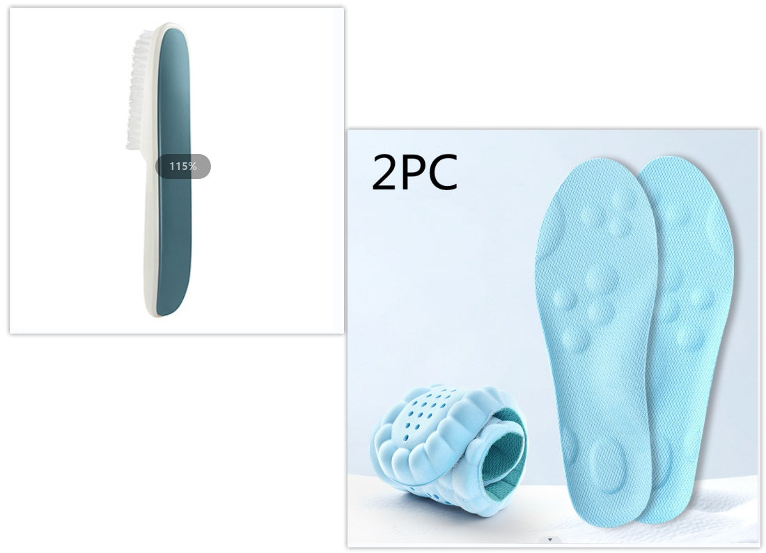 Boys And Girls' Sports Insoles And Long Handle Decontamination And Cleaning Shoe Brush