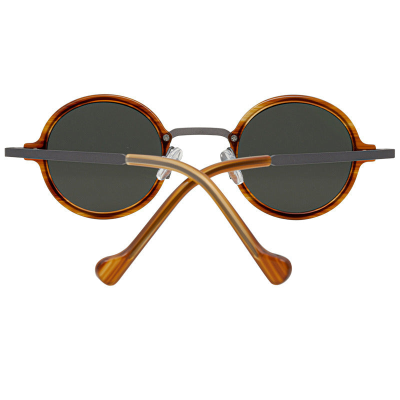 Retro Special Multicolor Niche Round Frame Sunglasses Neutral