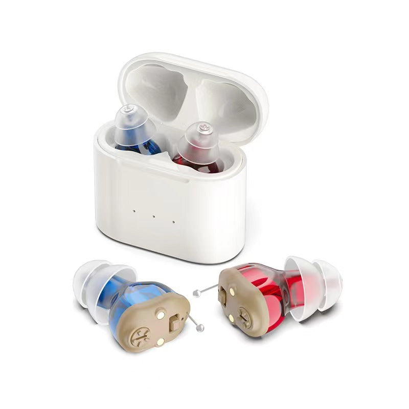 Red And Blue Magnetic Charging Warehouse Meatus Acusticus Digital Hearing Aid