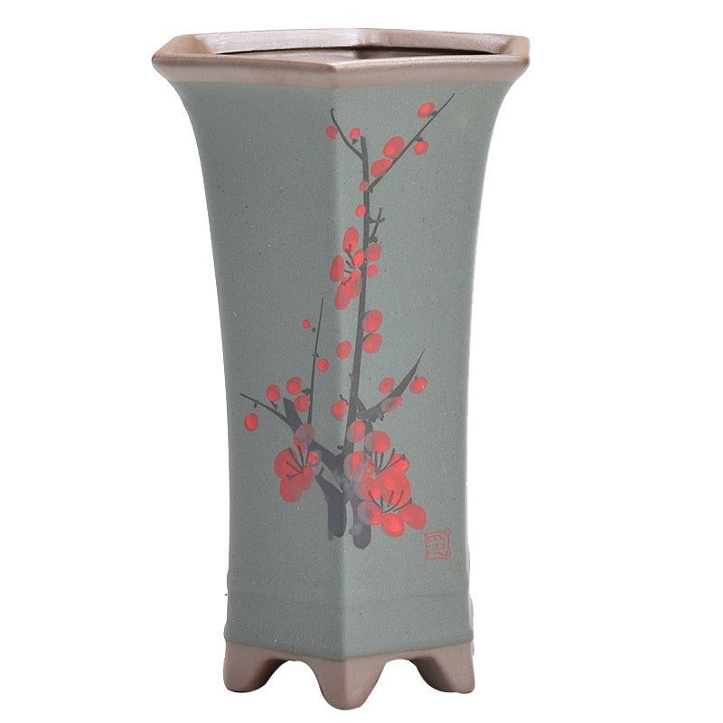 Yitaotang Large Yixing Clay Hexagonal Waist Flower Pot