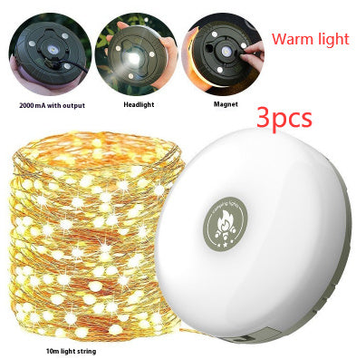 Rechargeable Lighting Chain Camping Lamp Outdoor Camp Tent Light Christmas Wedding Decoration