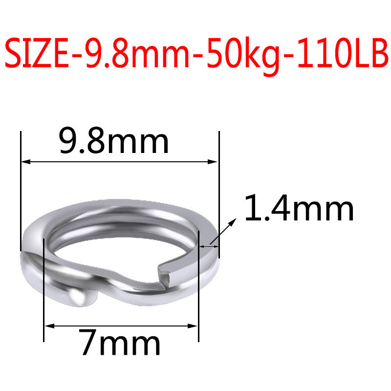 Reinforced Lure Double Ring Stainless Steel Flattening Lure Ring