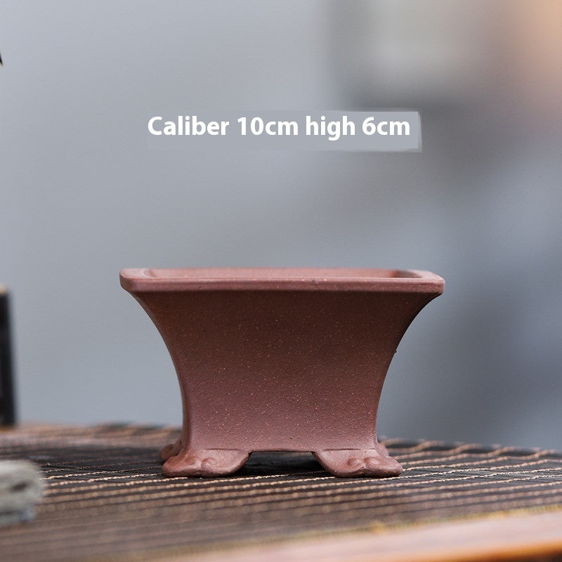 Yixing Purple Sand Small Flower Pot Stoneware Breathable