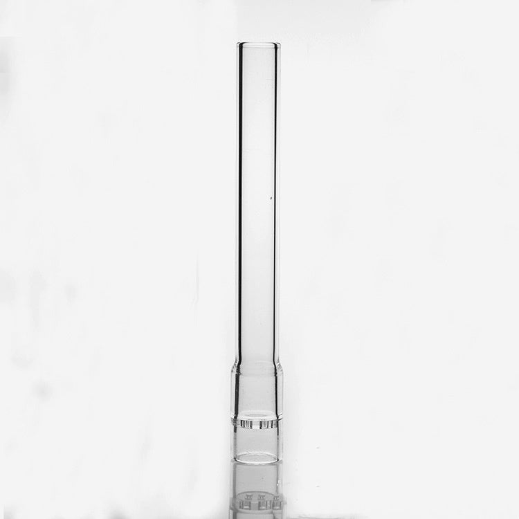 12110 With Filter Disc Transparent Straight Glass Tobacco Pipe