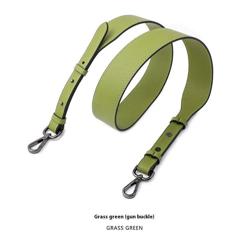 Cowhide Milled Double-sided Wide Shoulder Strap All-match Adjustable