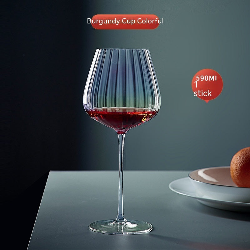 Rainbow Burgundy Crystal Red Wine Glass