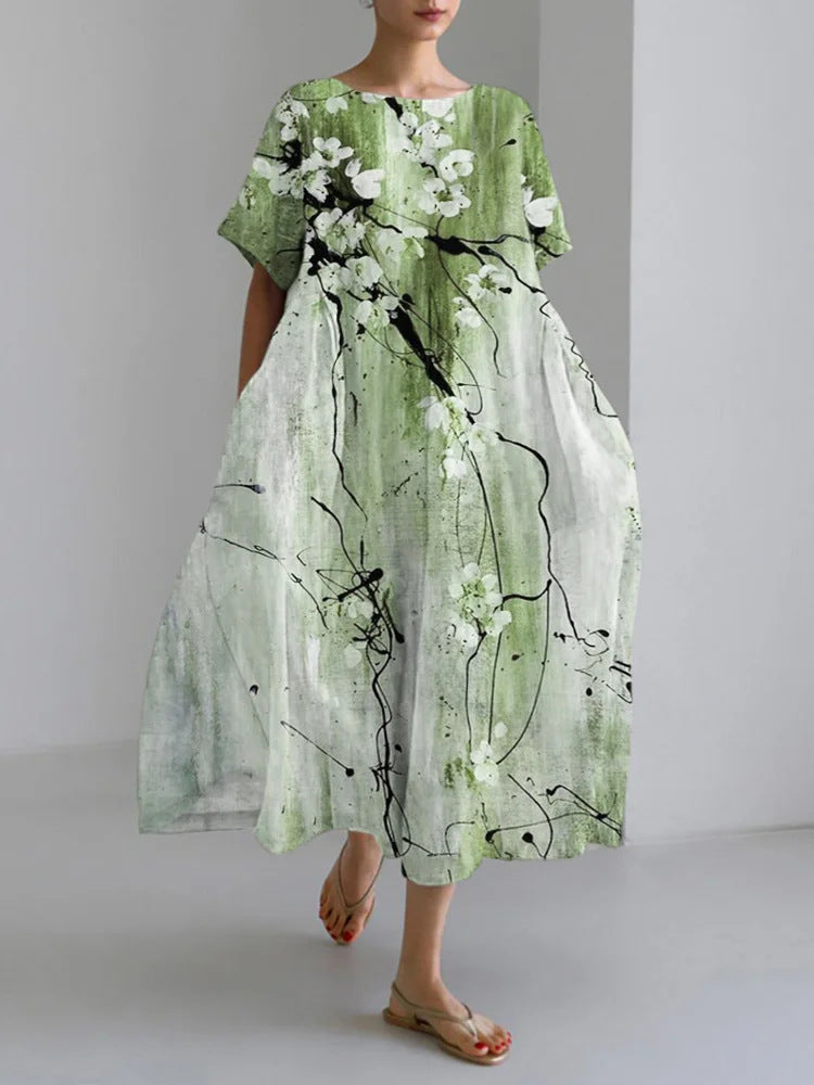 Fashion Floral Pattern 3D Personality Female Dress