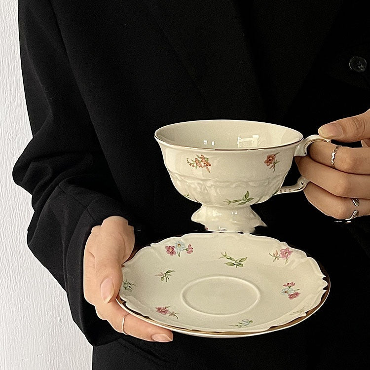 Retro Romantic Afternoon Tea Cup And Saucer Suit