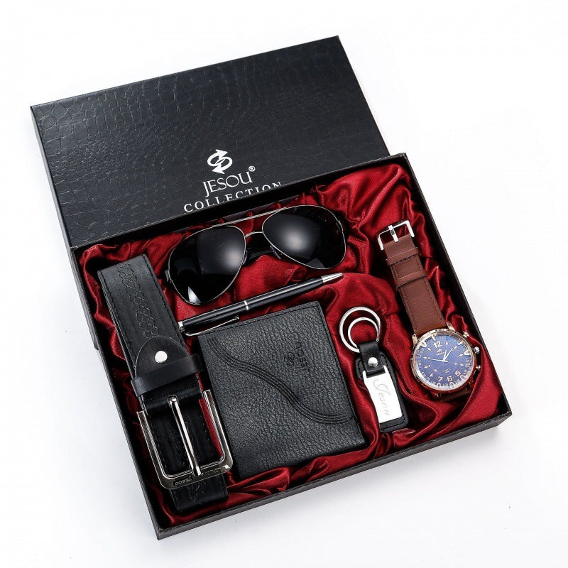 Men's Gift Set Exquisite Packaging Watch Belt Wallet