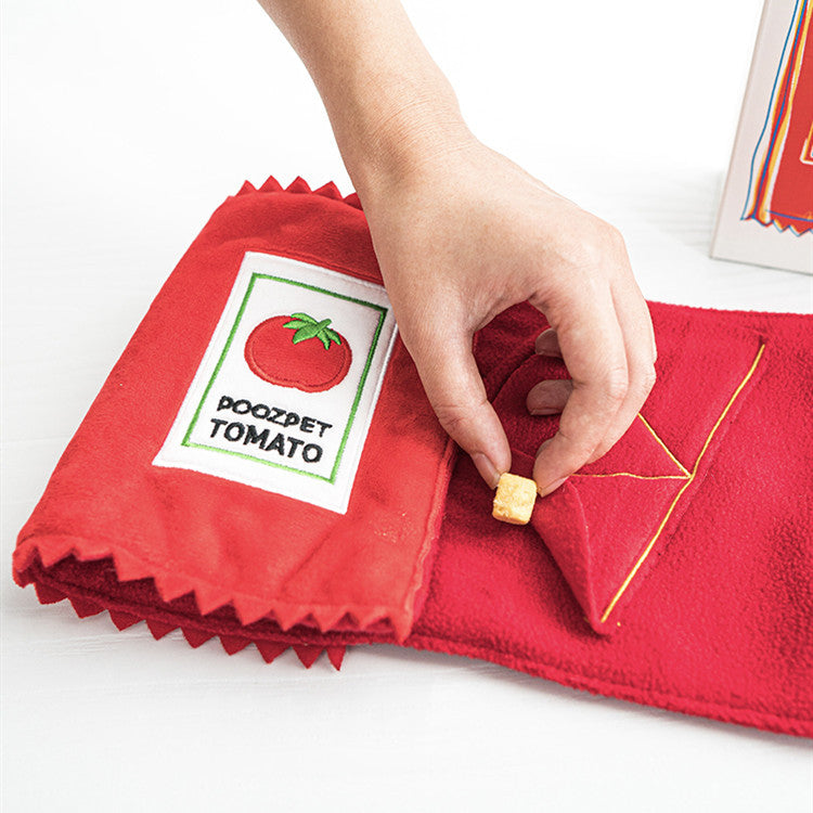 Canned Tomato Dog Educational Toy Sniffing Leaky Food Toy