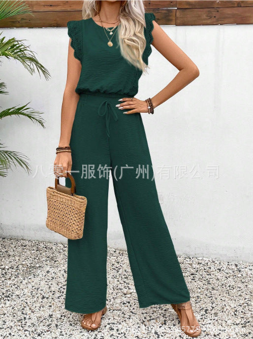 European And American Sleeveless Vest Trousers Advanced Two-piece Set For Women