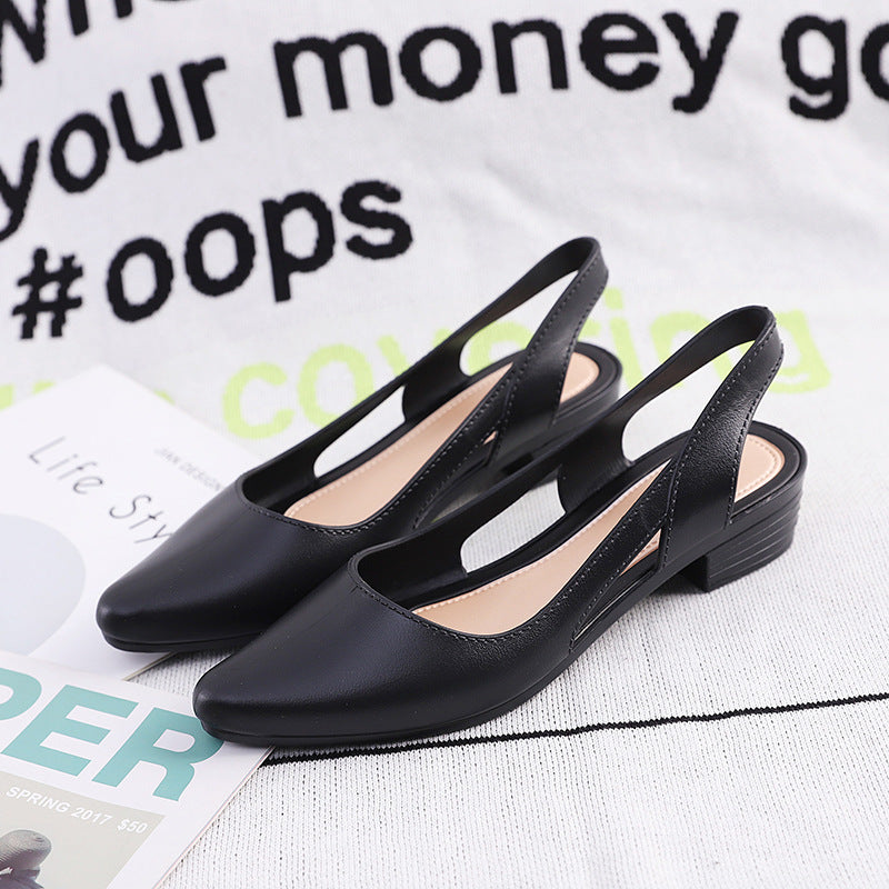 Fashion Casual Sandals Women's Low-cut Plastic Flat Sandals