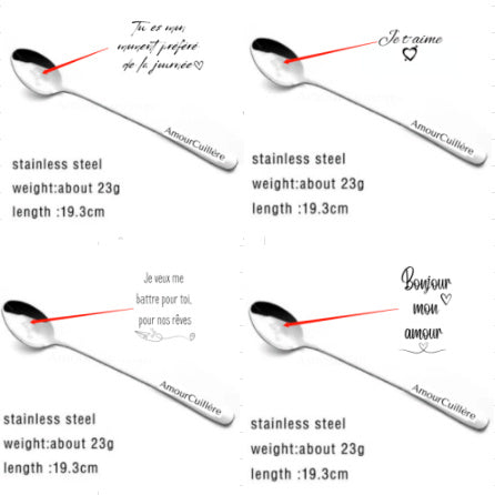 Stainless Steel Spoon You Are My Sunshine Couple Family Tableware