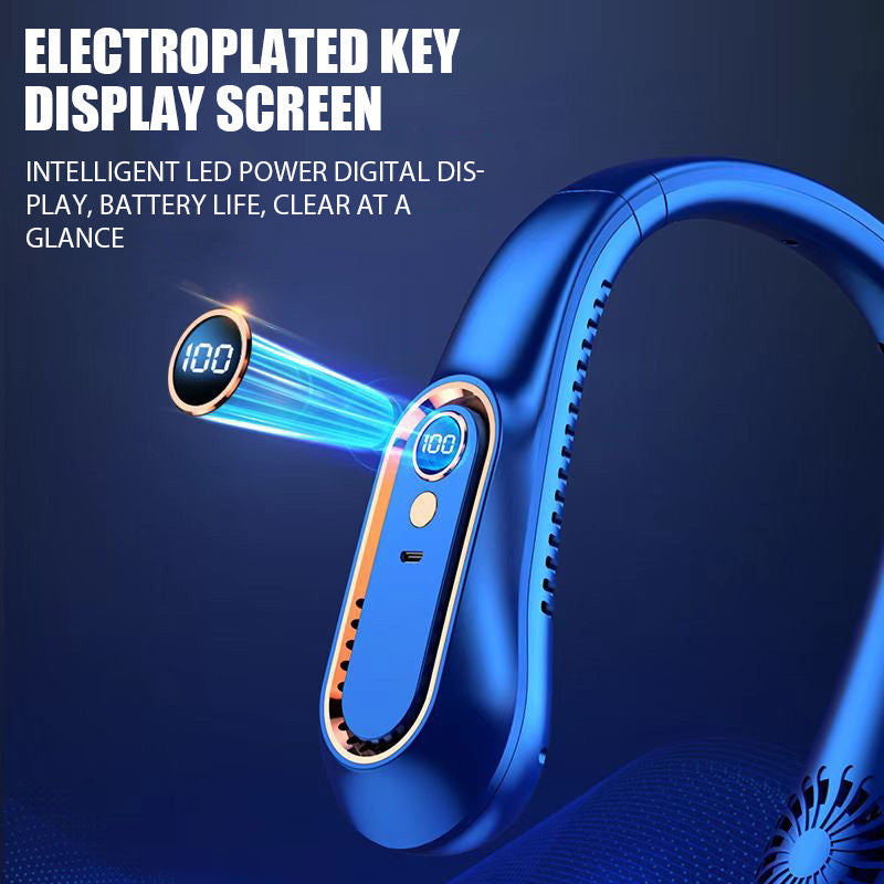 Portable Silent Outdoor Mini Leafless Hanging Fan