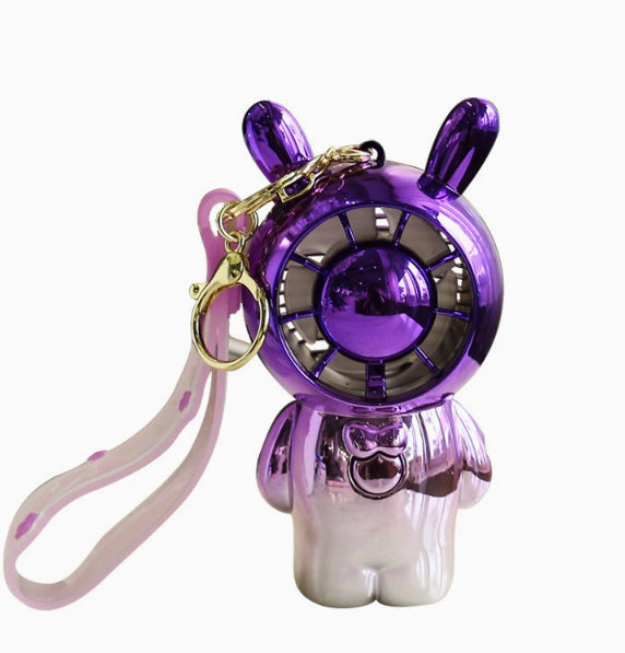 Student Summer Cartoon Fan Pendant Keychain