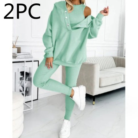 Leisure Comfortable Loose Sports Three Piece Set