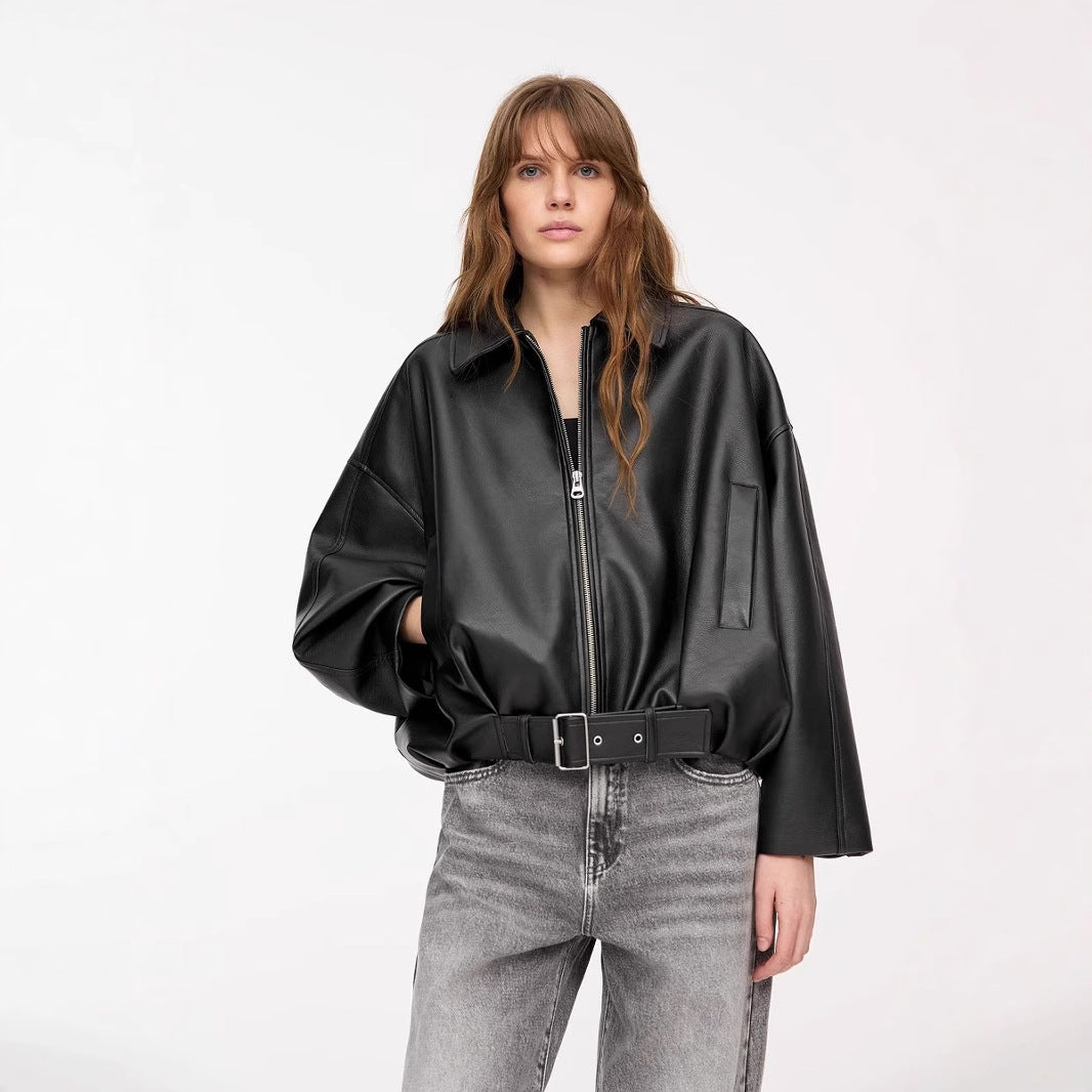 Women's Casual Solid Color American Retro Coat Jacket