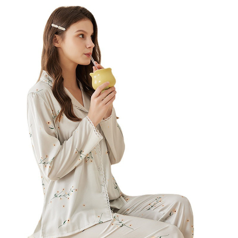 Ice Silk Pajamas Women's Suit