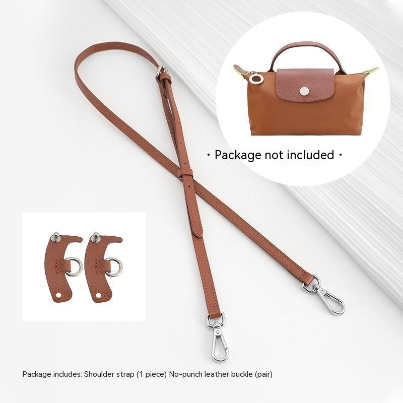 Wide Shoulder Strap Punch-free Leather Ring Transformation Crossbody Hardware Accessories