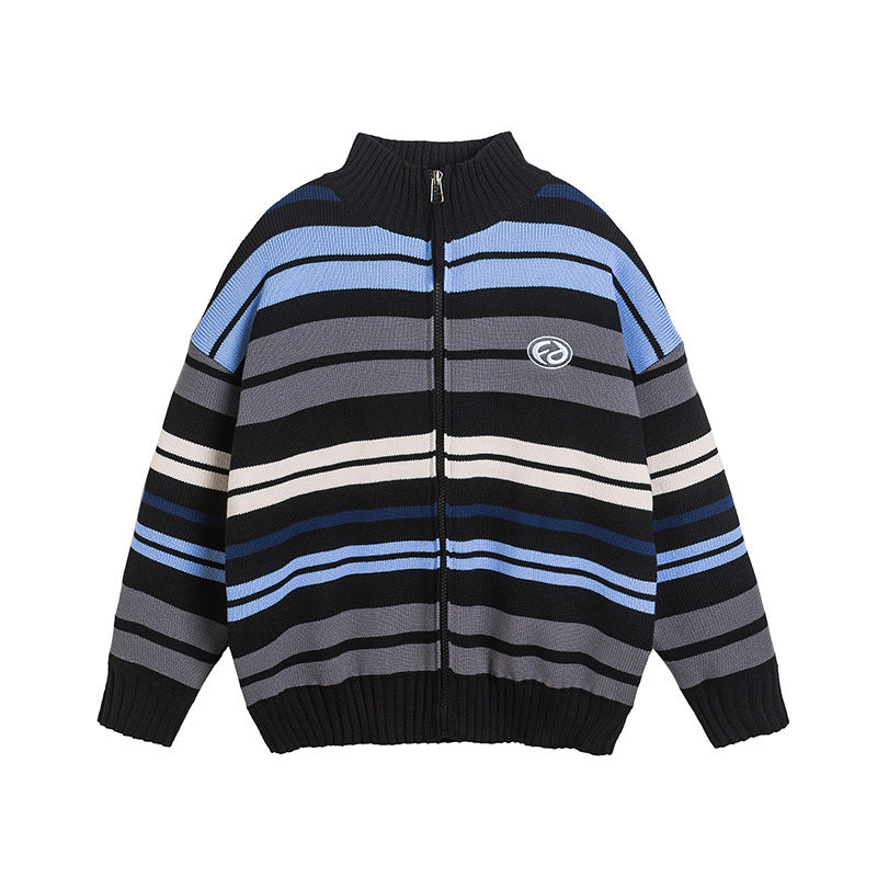 Striped Sweater Casual All-match Loose Sweater