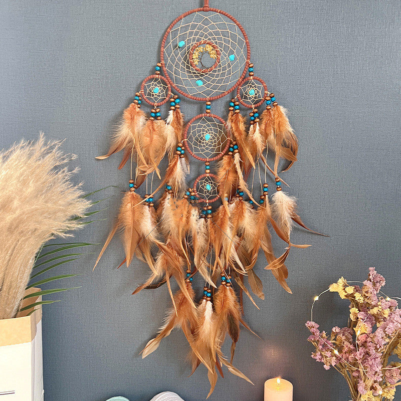 Indian Dreamcatcher Pendant Natural Crystal Stone Home Decoration