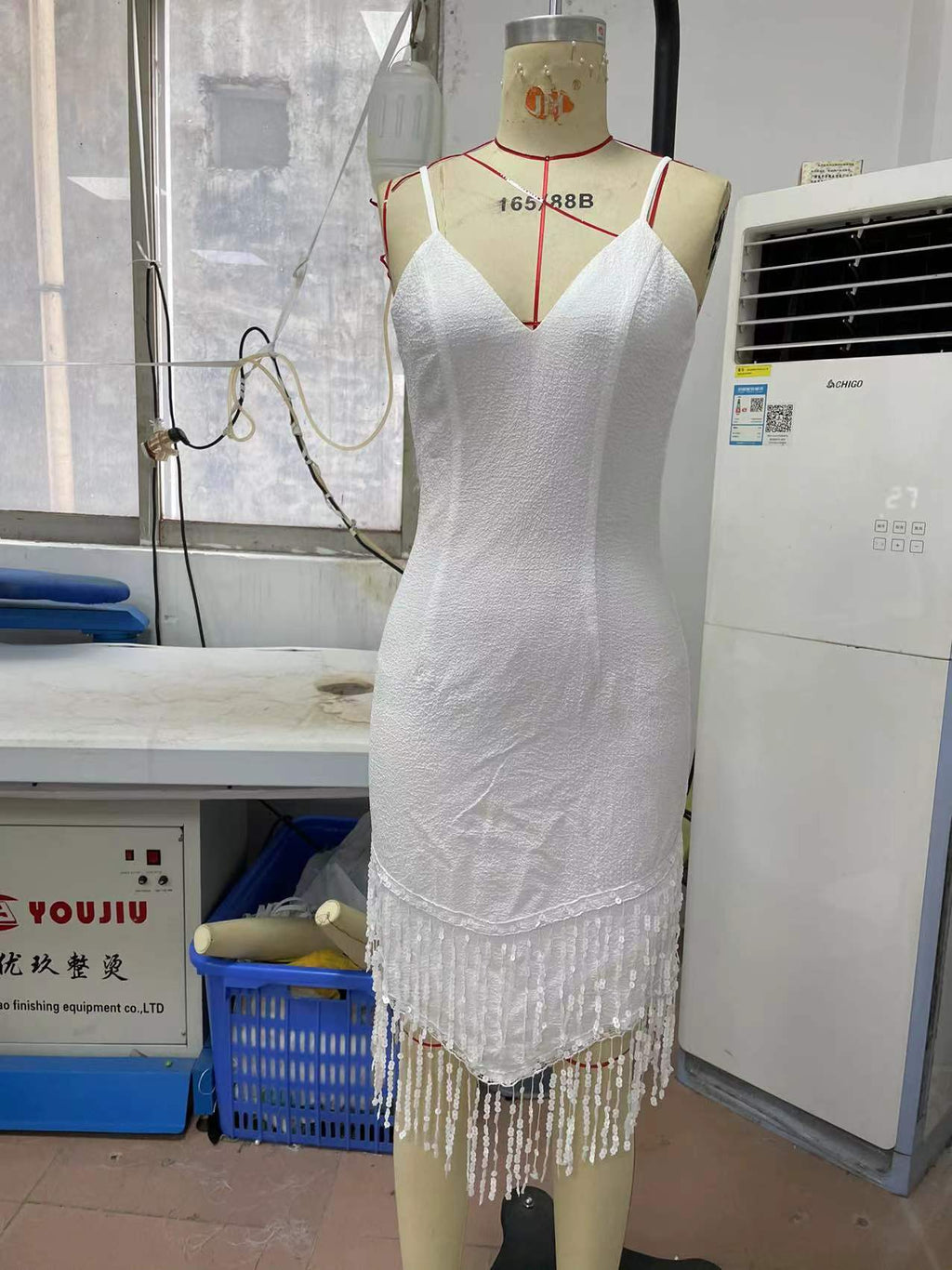 V-neck Strap Pencil Skirt Slim Fit Sheath