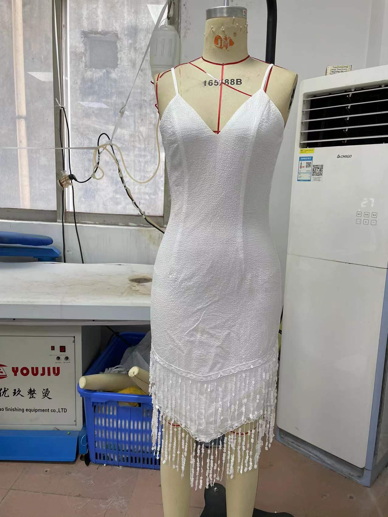 V-neck Strap Pencil Skirt Slim Fit Sheath