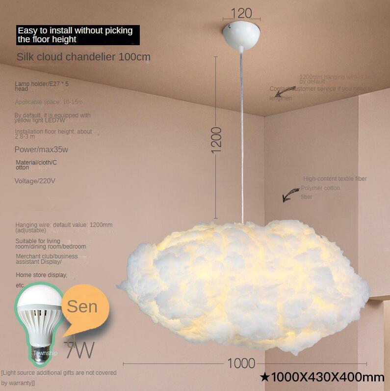 Cloud Chandelier Children's Clothing Store Creative Cotton Shape