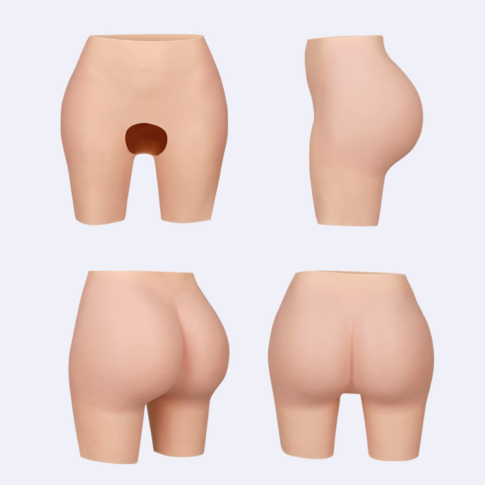Open-end Fake Butt Shorts Hip-lifting Silicone Seamless One-piece Fake Underwear