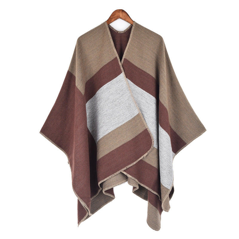 Women's Jacquard Silver Silk Shawl