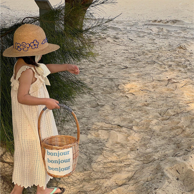 Hollowed Out Lace Suspender Dress