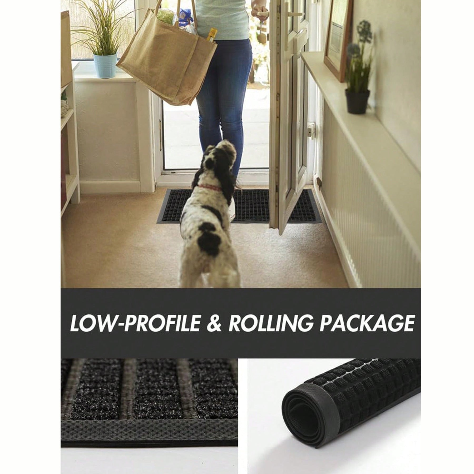 Outdoor Indoor Thick And Durable Rubber Back Door Entrance Mat