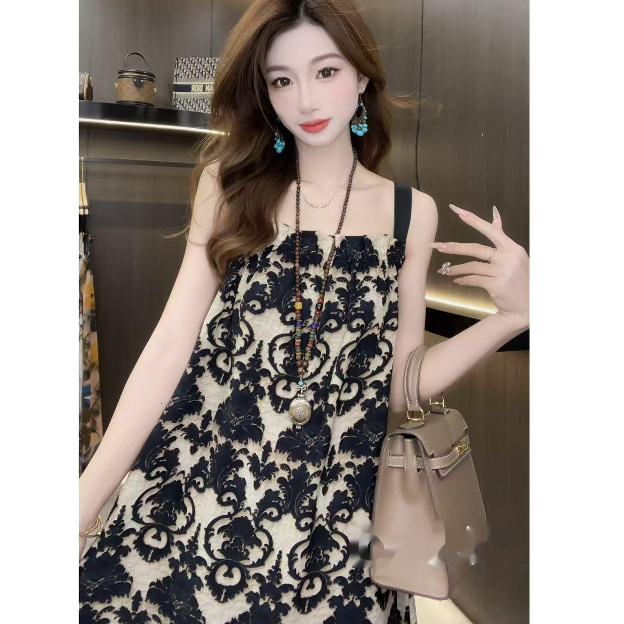 Ladies' Polyester Printed Dress