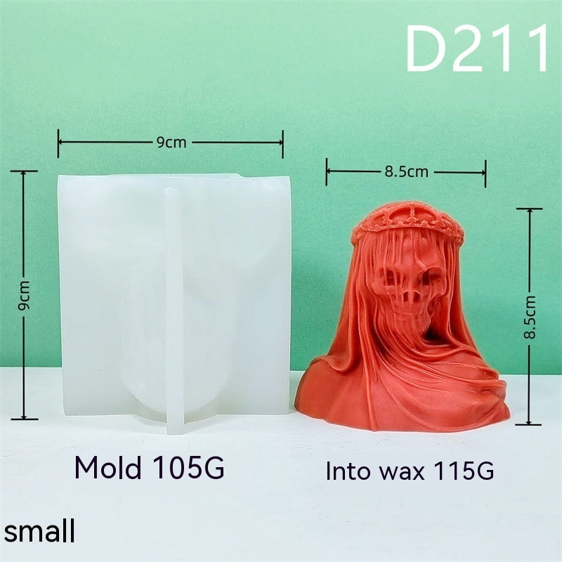 Mengsha Skull King Silicone Candle Mould