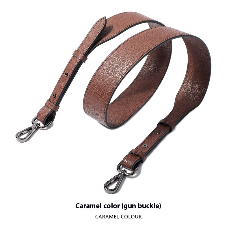 Cowhide Milled Double-sided Wide Shoulder Strap All-match Adjustable