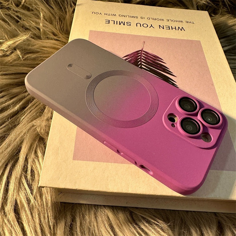 Liquid Silicone Two-tone Gradient Magnetic Phone Case