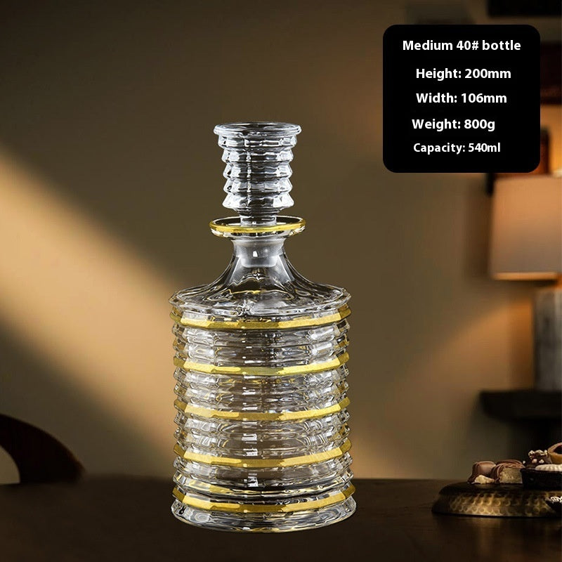 Hand-painted Gold Glass Wine Bottle Internet Celebrity Home High-end Wine