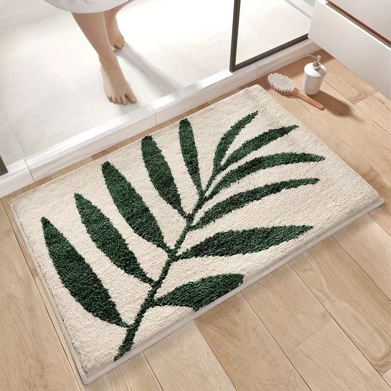 Cashmere-like Floor Mat Cross-border Flower Home Bathroom Non-slip Floor Mat