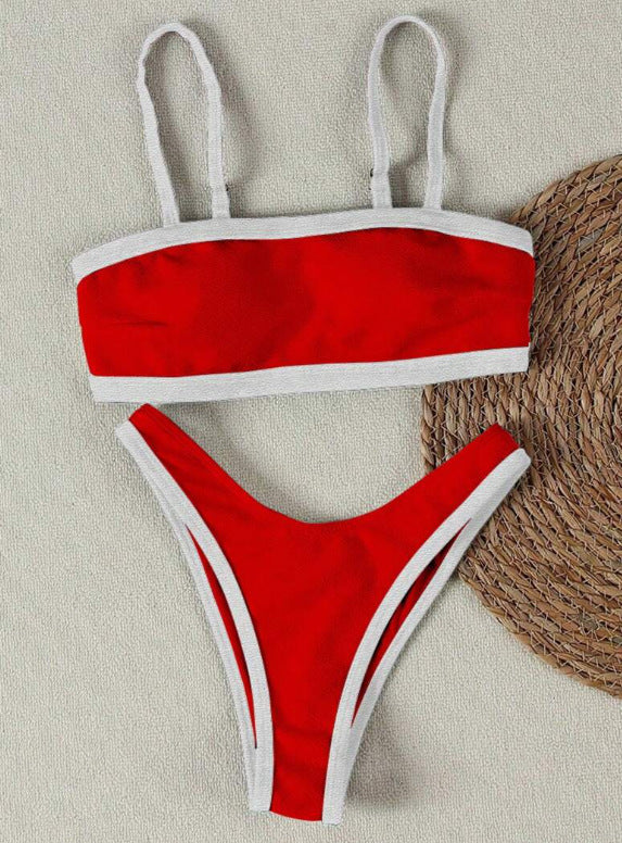 Bikini Swimsuit Color Matching Simple Women