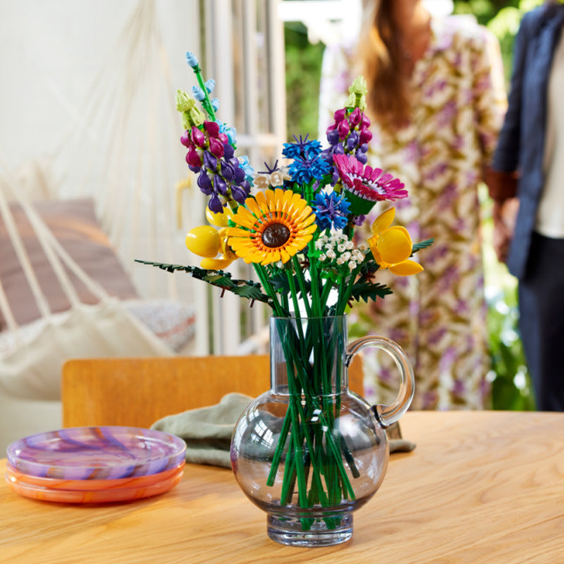 Plant Bouquet Puzzle Assembled Building Block Toys