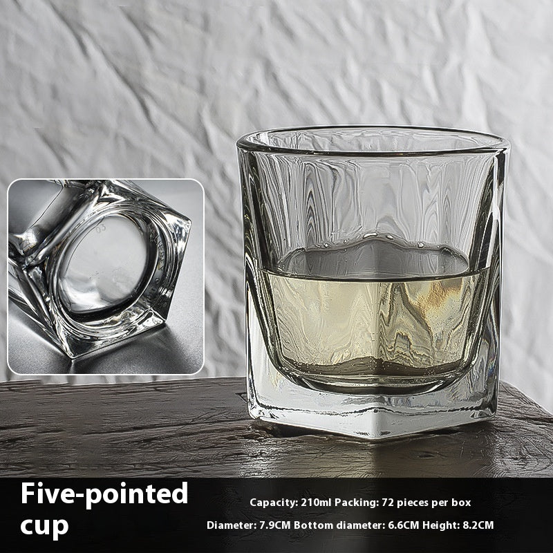 Whiskey Shot  Crystal Beer Glass Whiskey Glass Thickened Wine Glass Gift Set Wholesale