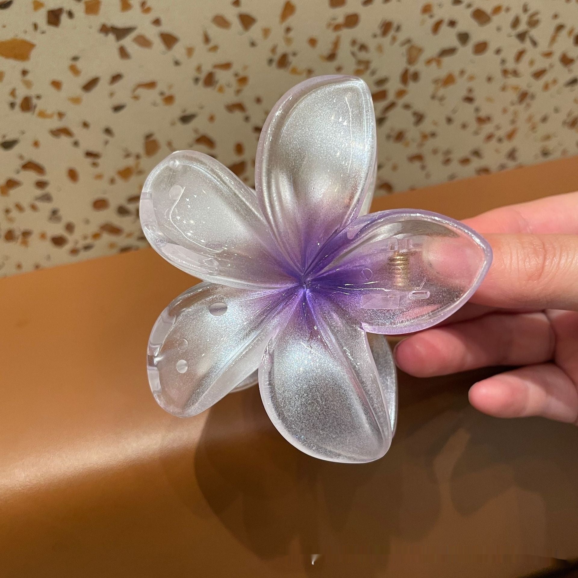 Stereo Color Plumeria Rubra Large Hair Clip