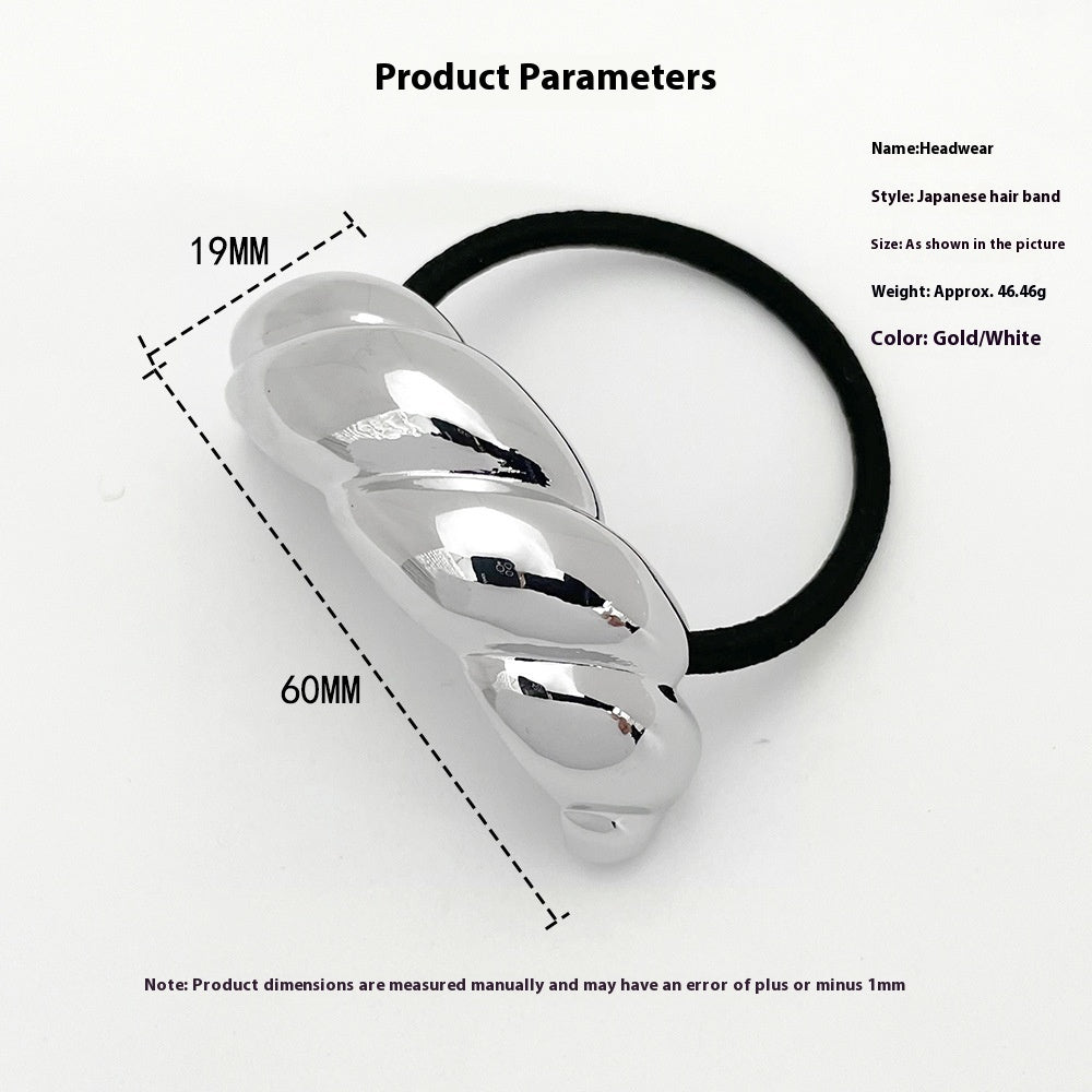 Women's Alloy Ponytail Hair Ring Round Head Rope